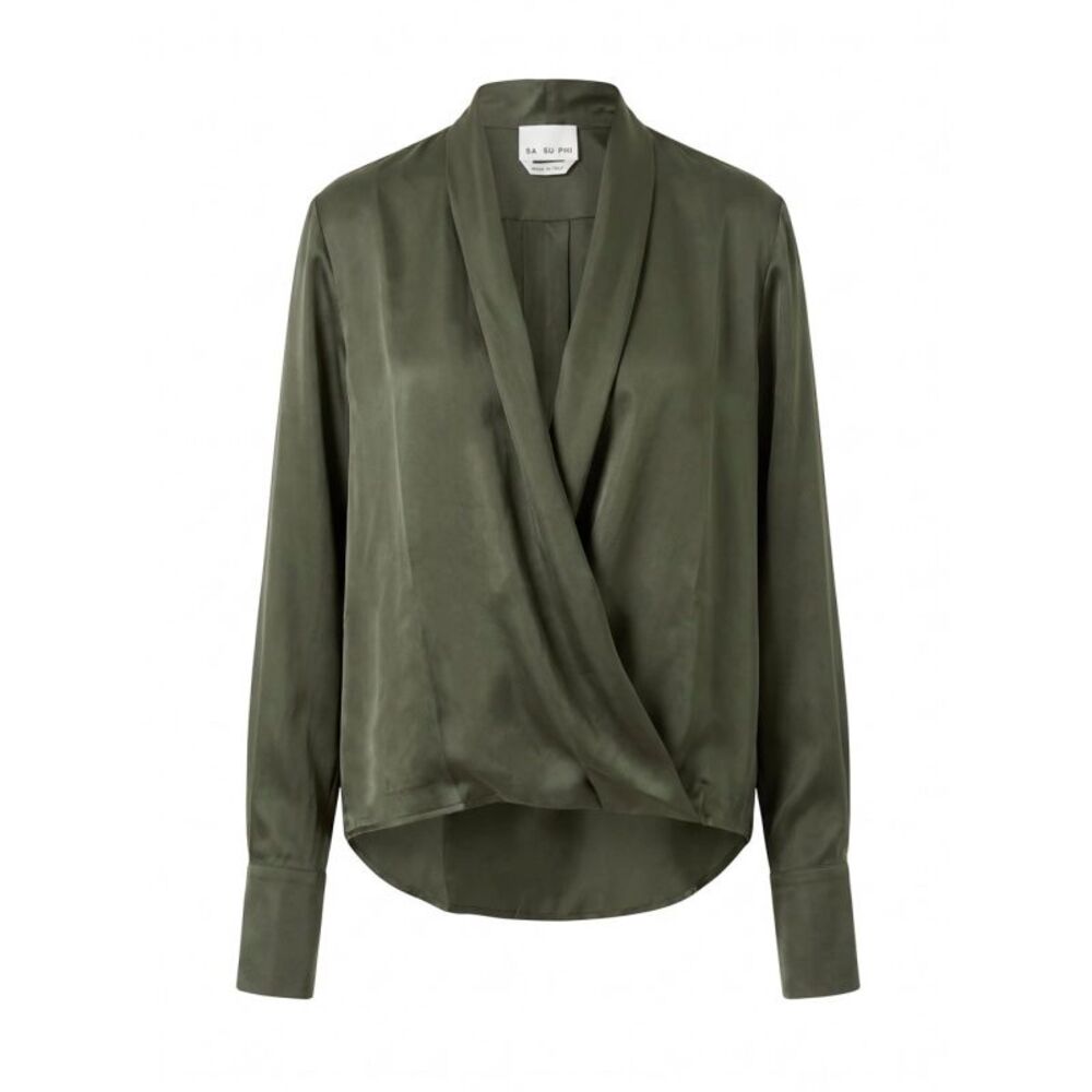 Sa Su Phi Women Criss Cross Silk Twill Shirt